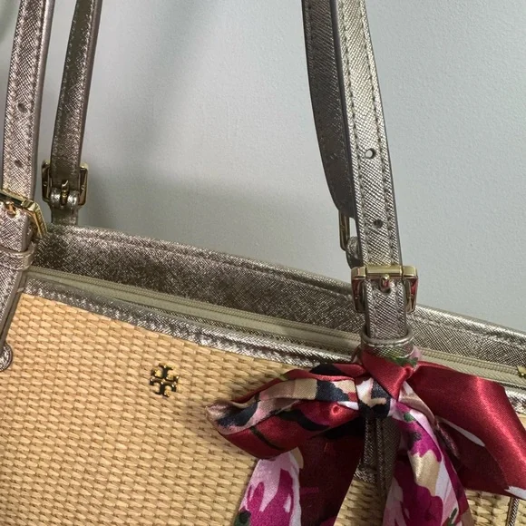 Tory Burch Raffia York Natural Straw Tote - Picture 7 of 13